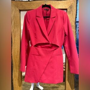 Zara Fuchsia Cut-Out Blazer Dress